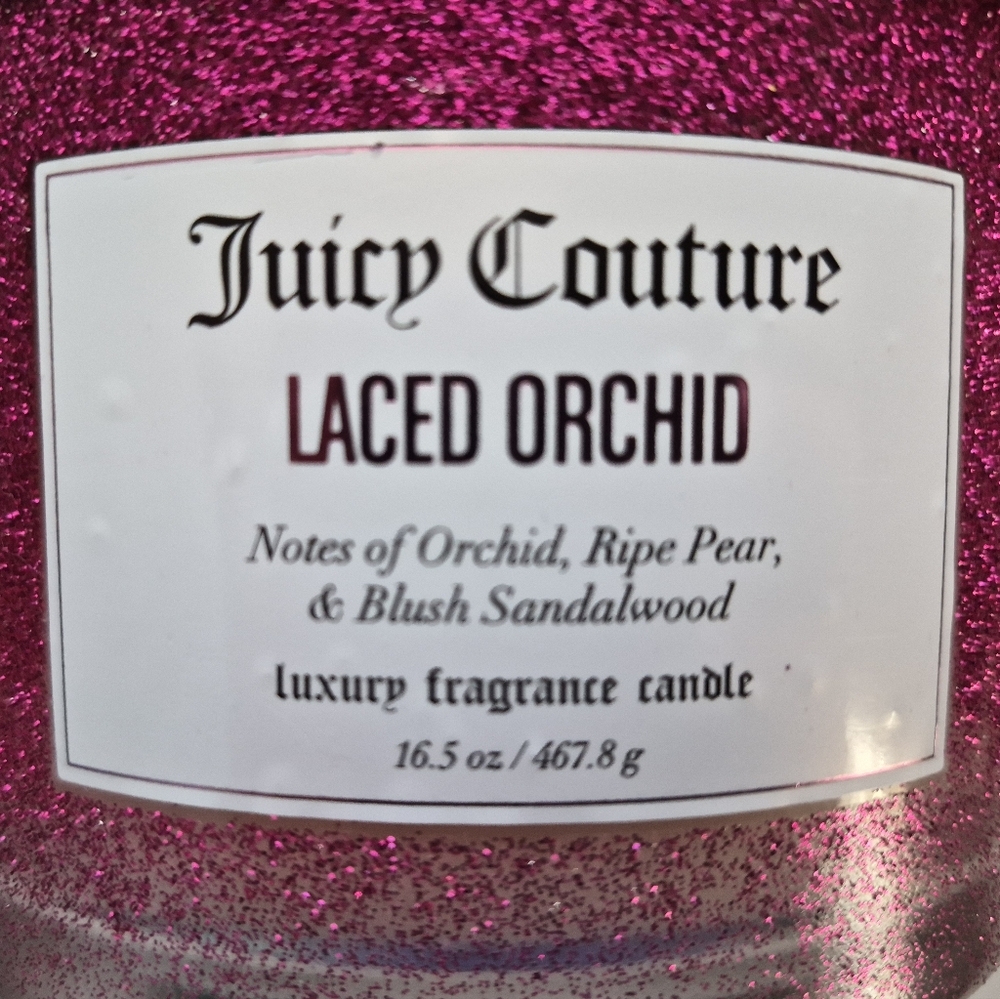 Juicy Couture Laced Orchid Glitter Pink Candle - Picture 3 of 9
